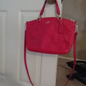 COACH Kacey Satchel Pink Fuchsia Purse Handbag